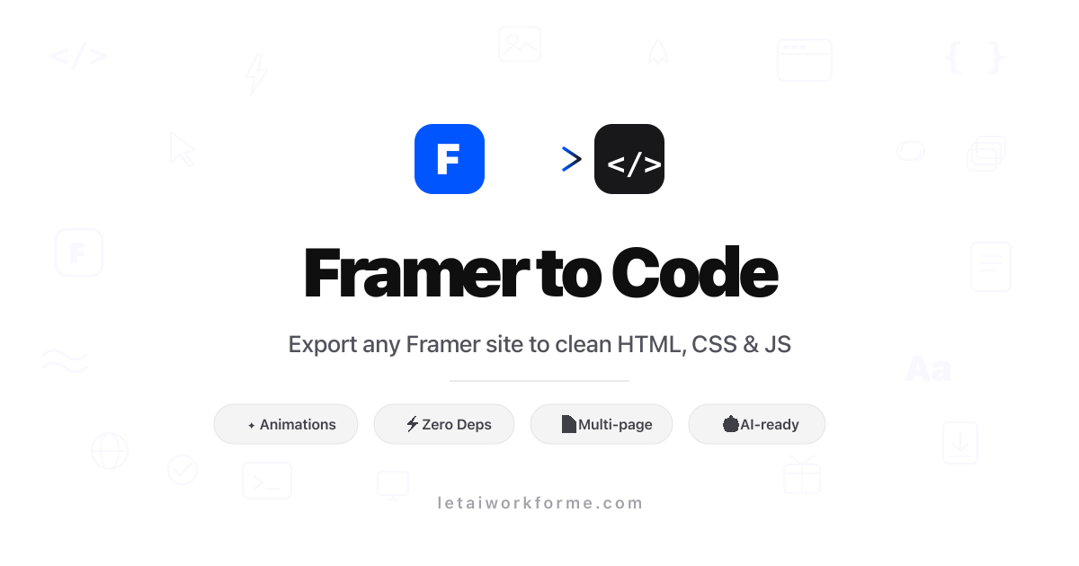 Framer to HTML: Export Any Framer Website to Clean Code